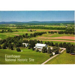 Vintage Eisenhower National Historic Site Postcard Aerial View Gettysburg PA